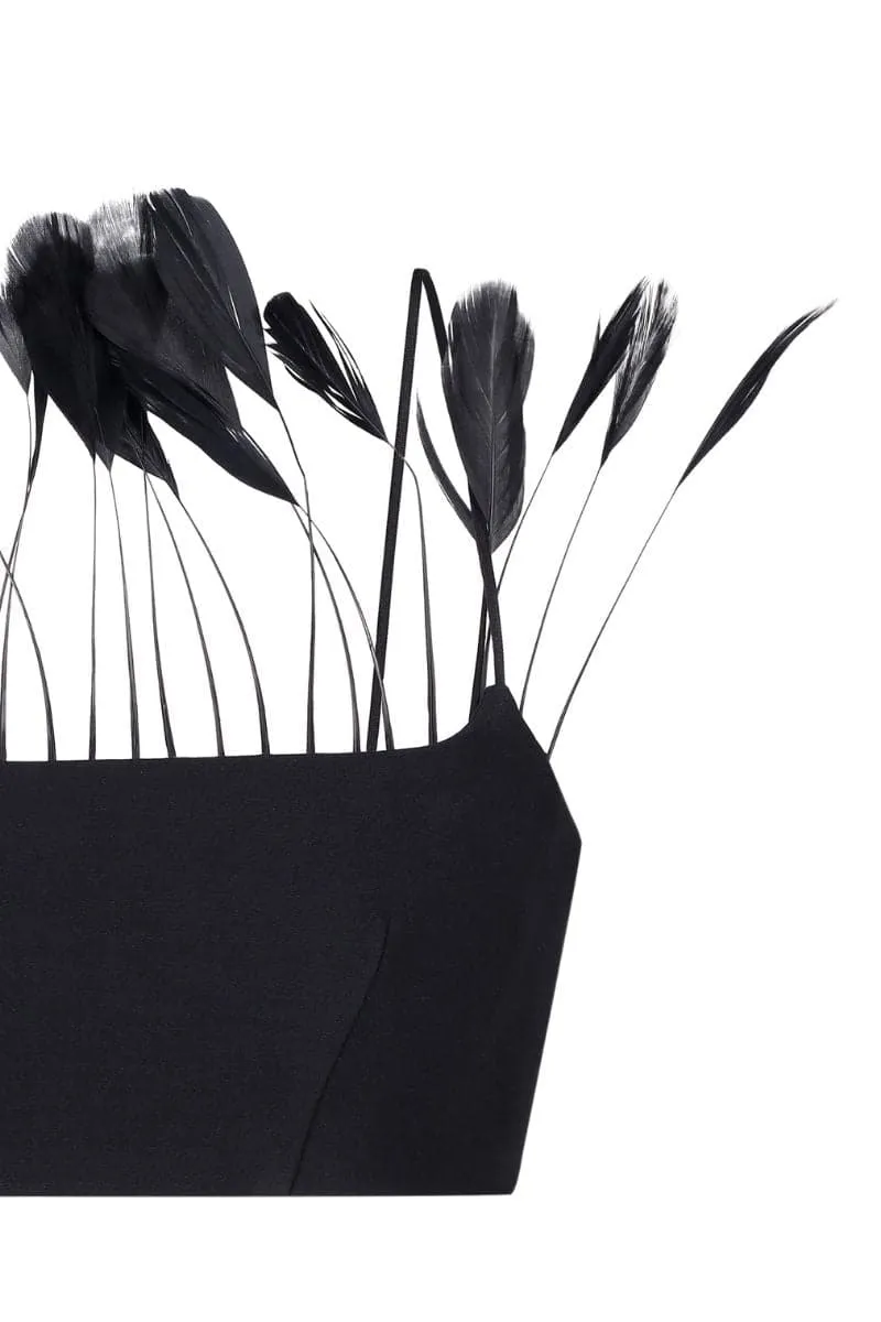 BLACK PHOENIX FEATHER BRALETTE