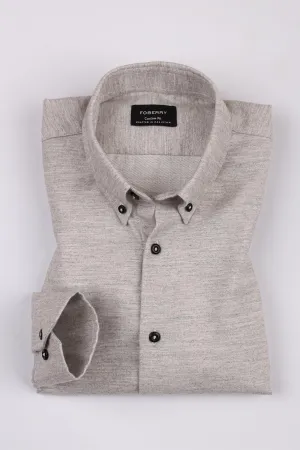 Grey Brushed Winter Flannel