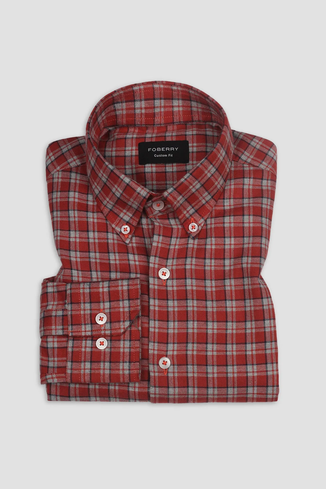 Mahogany Plaid Flannel Shirt