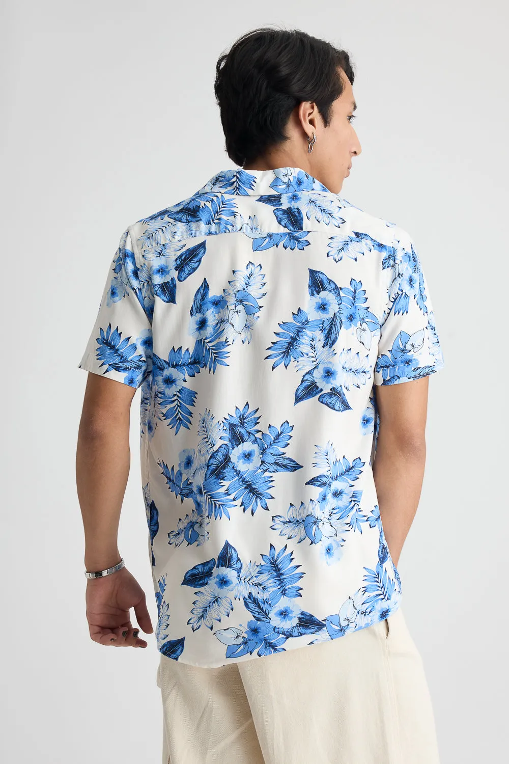 Men's Floral Revere Viscose Shirt