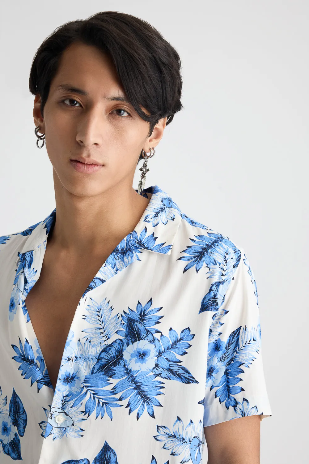 Men's Floral Revere Viscose Shirt