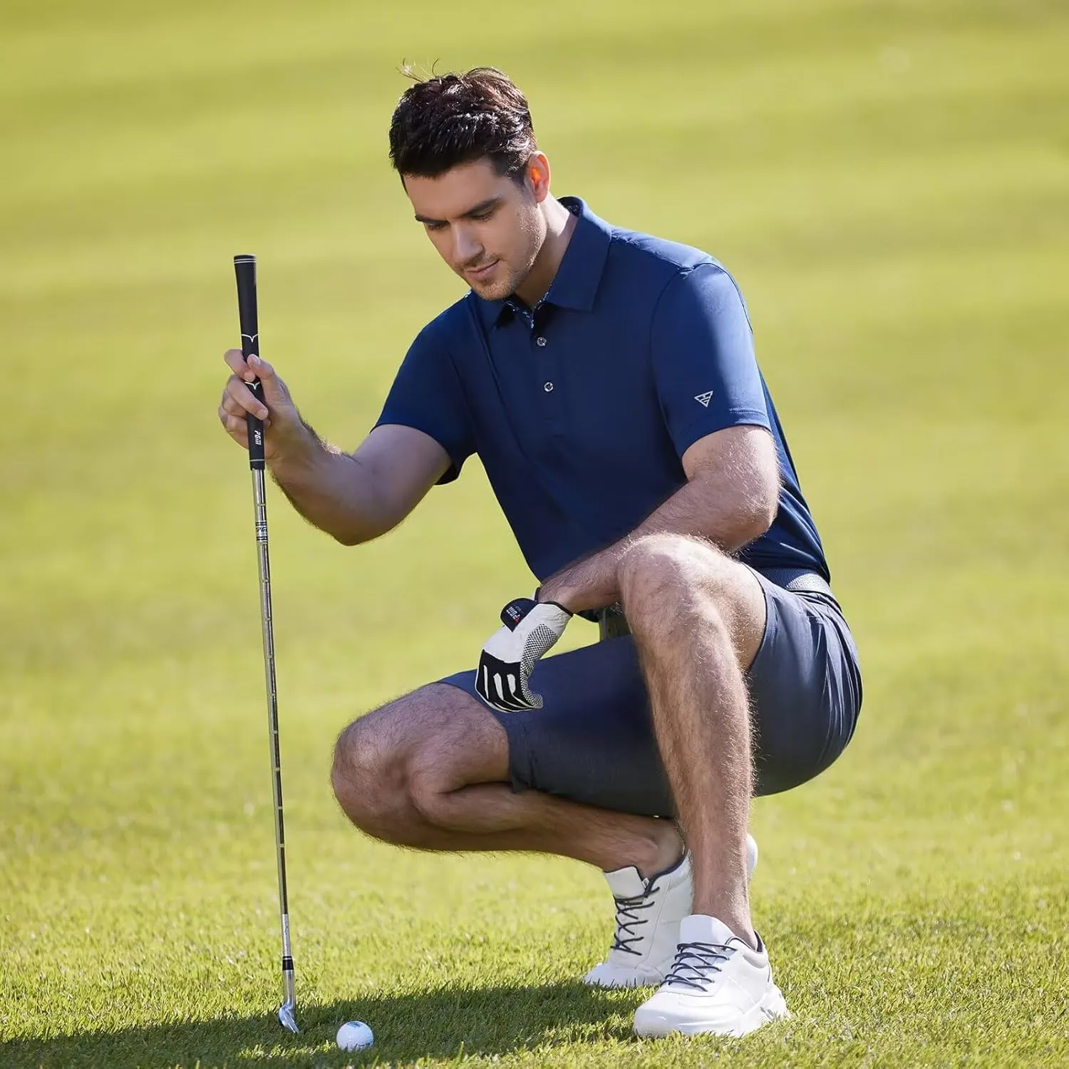 Mens Polo Shirts Short and Long Sleeve Casual Solid Stylish Dry Fit Performance Designed Collared Golf Polo Shirts for Men
