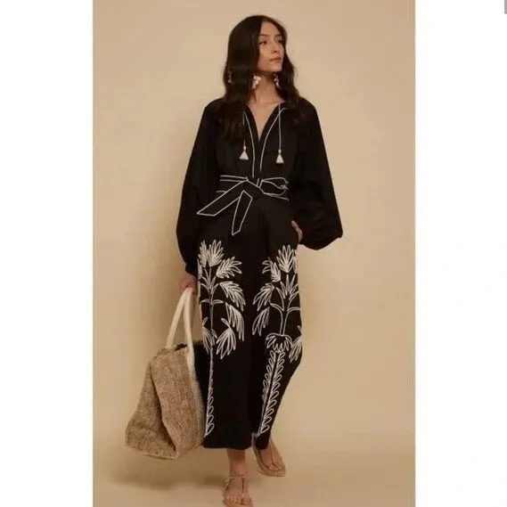 Olivia Tropical Printed Midi Dress