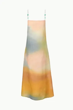 Staud Laura Linen Dress Pastel Clouds