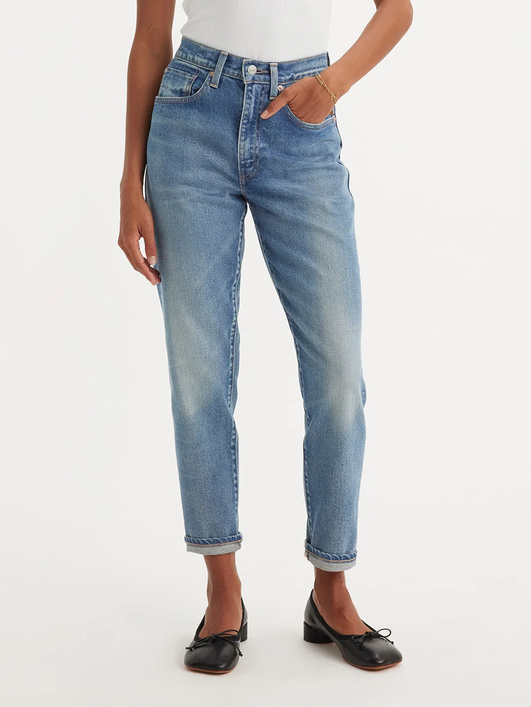 Women's 550'92 Blue Relaxed Fit High Rise Jeans