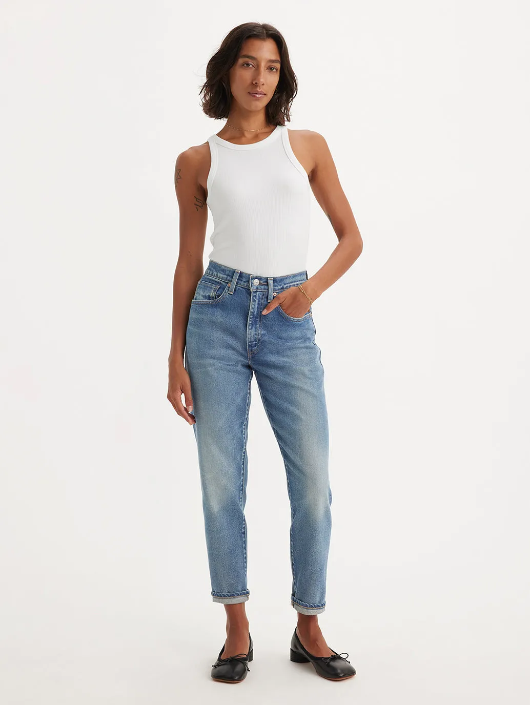Women's 550'92 Blue Relaxed Fit High Rise Jeans