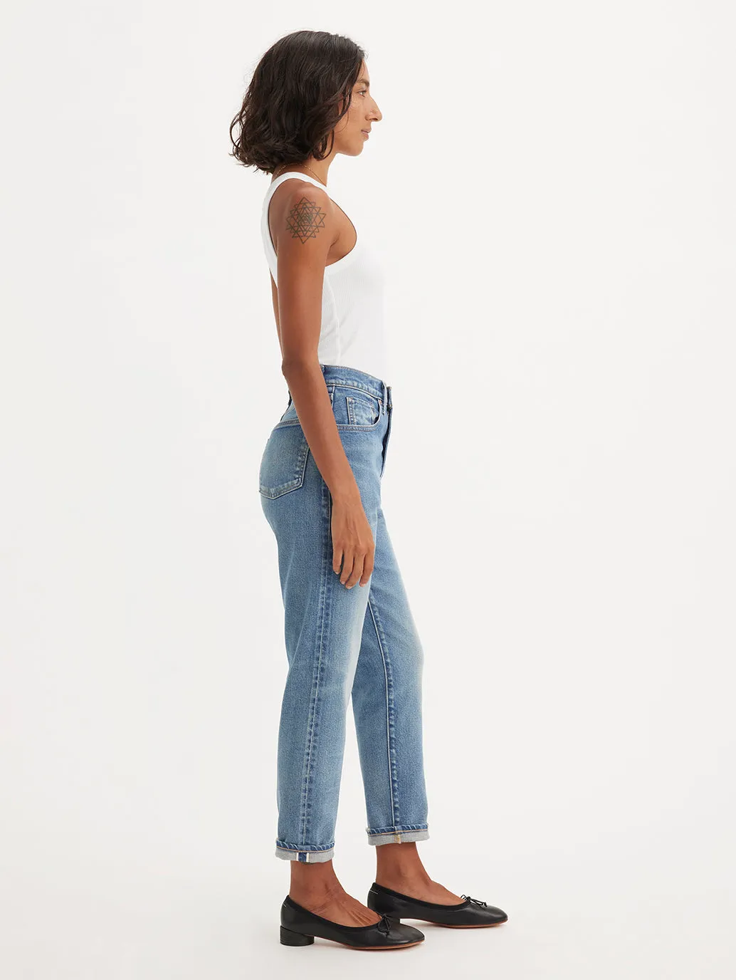 Women's 550'92 Blue Relaxed Fit High Rise Jeans